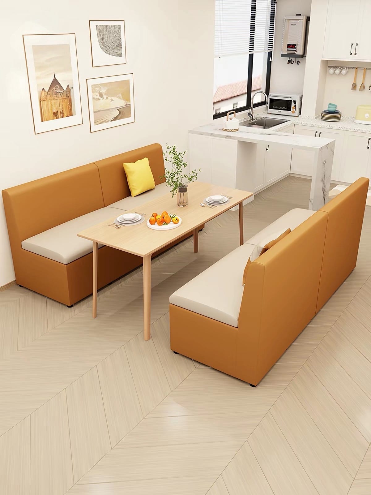 Home Atelier Janette Customise Dual Colour Dining Storage Bench