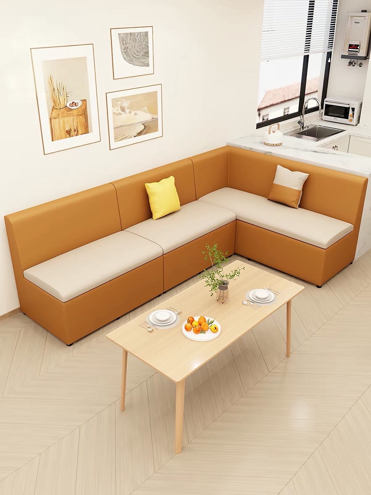 Home Atelier Janette Customise Dual Colour Dining Storage Bench