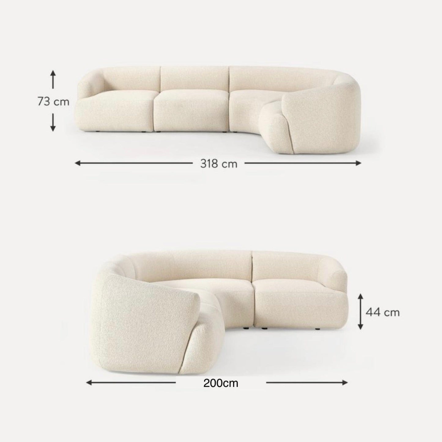 Home Atelier Jardin Boucle Sectional Sofa