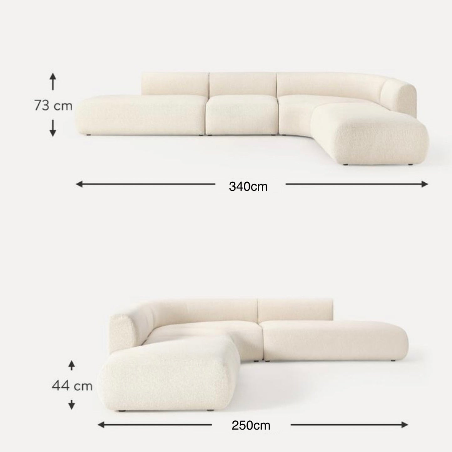 Home Atelier Jardin Sectional  Curve Sofa