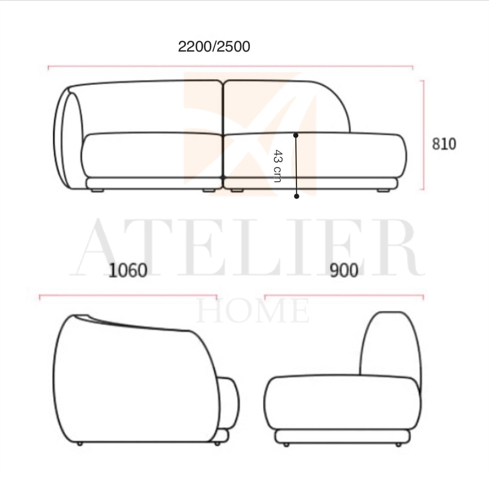 Home Atelier Jeff Performance Boucle Sofa