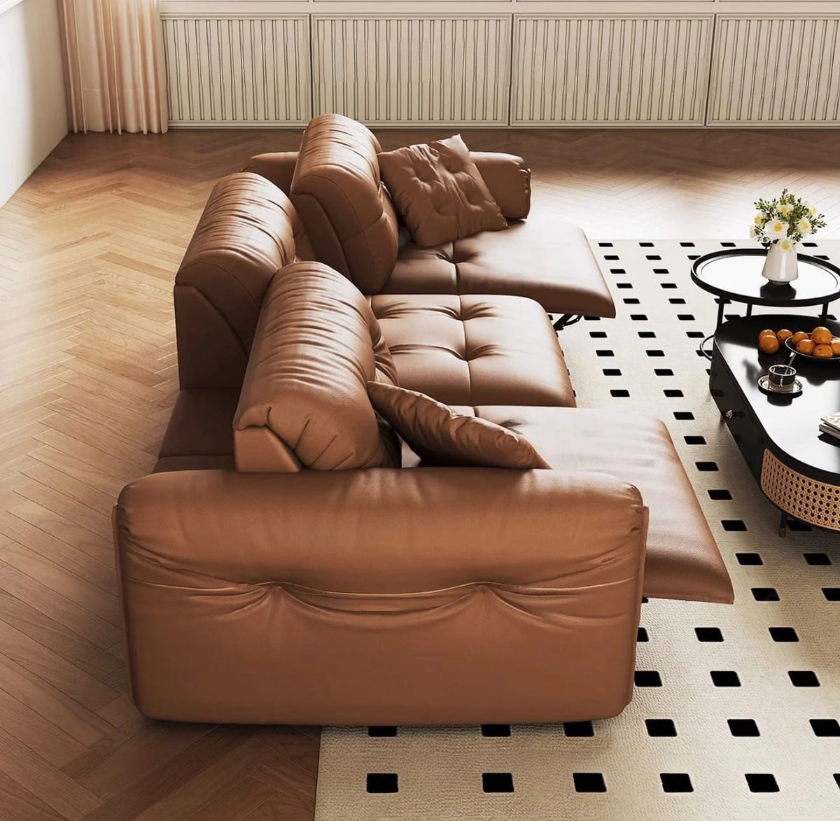 Home Atelier Jenken Scratch Resistant Backrest Slider Sofa (Copy)