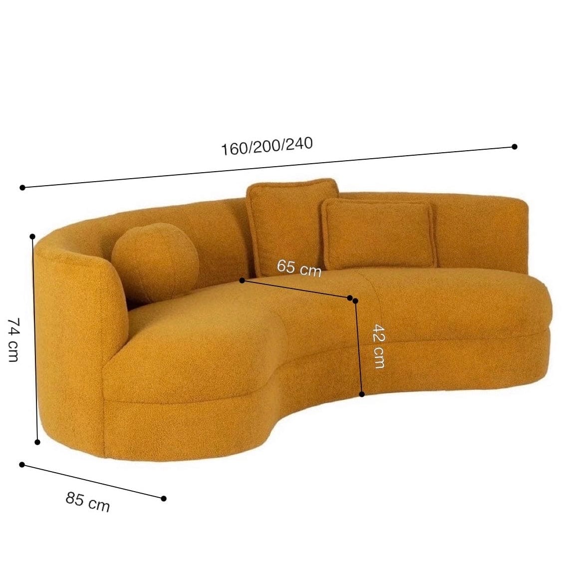 Home Atelier Jenna Performance Boucle Curve Sofa