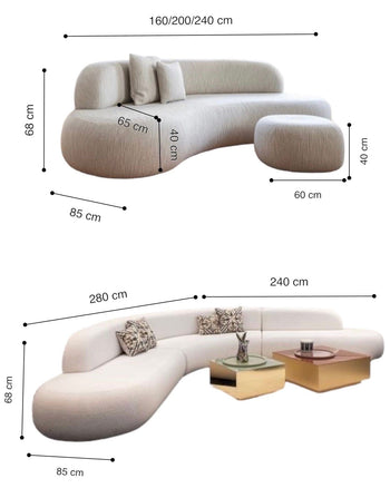 Home Atelier Jerome Sectional Curve Sofa