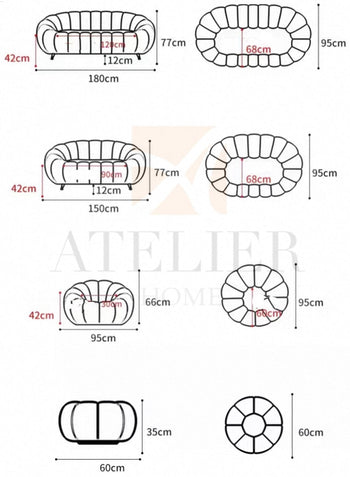 Home Atelier Jeron Performance Boucle Curve Sofa