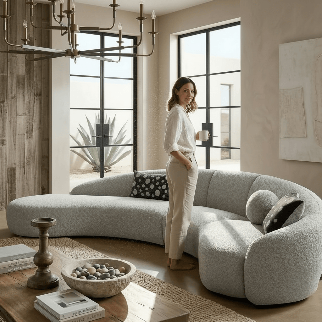 Home Atelier Jones Performance Boucle Curve Sofa