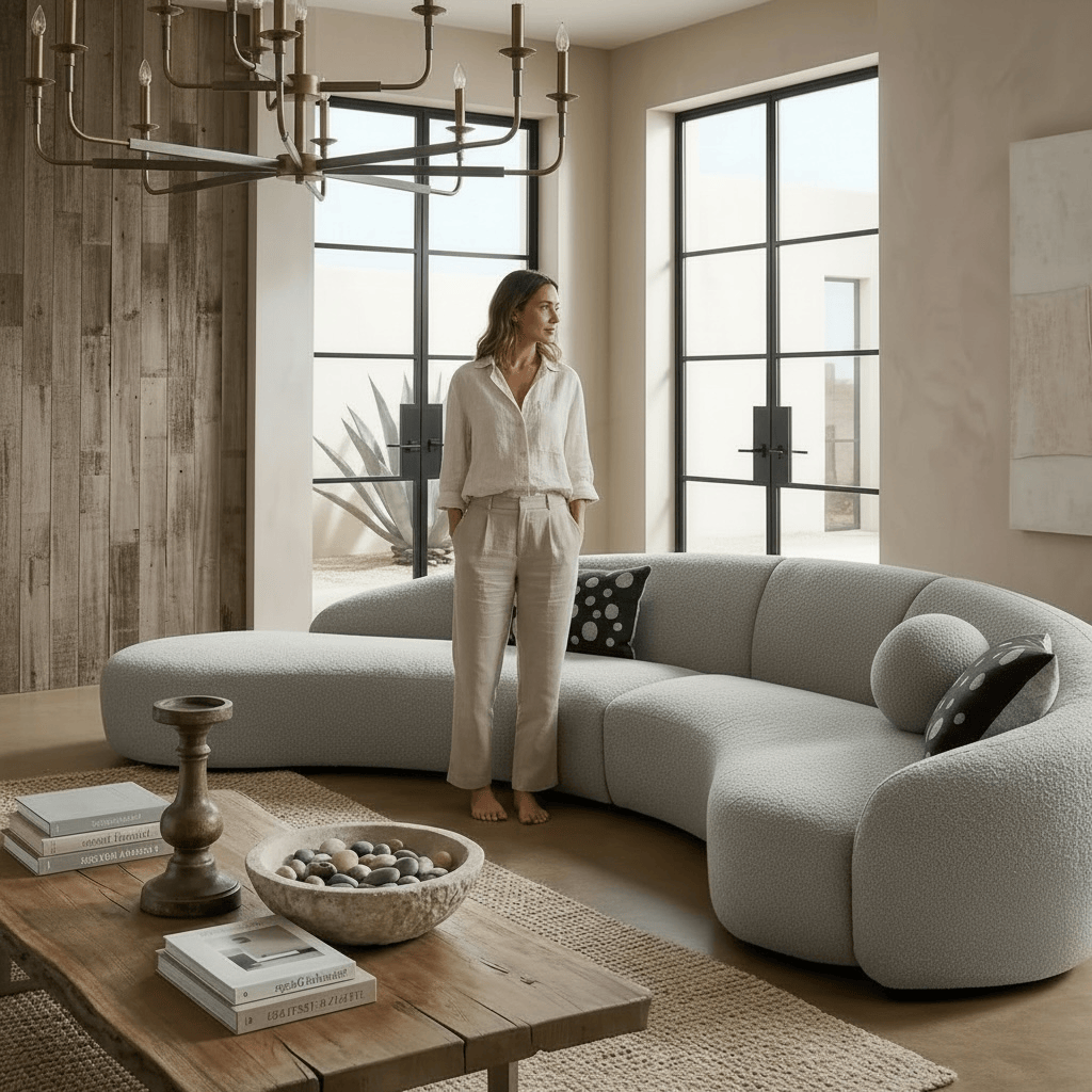 Home Atelier Jones Performance Boucle Curve Sofa