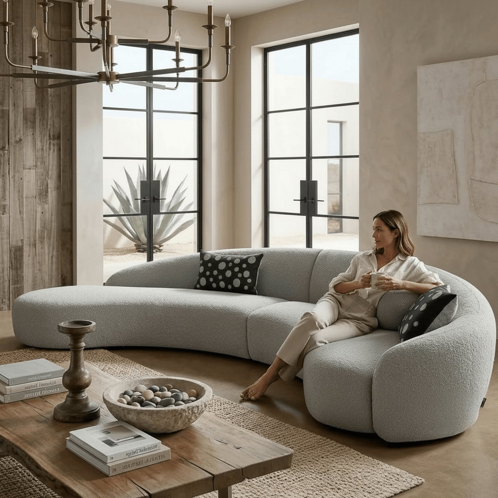 Home Atelier Jones Performance Boucle Curve Sofa