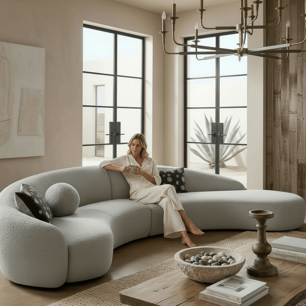 Home Atelier Jones Performance Boucle Curve Sofa