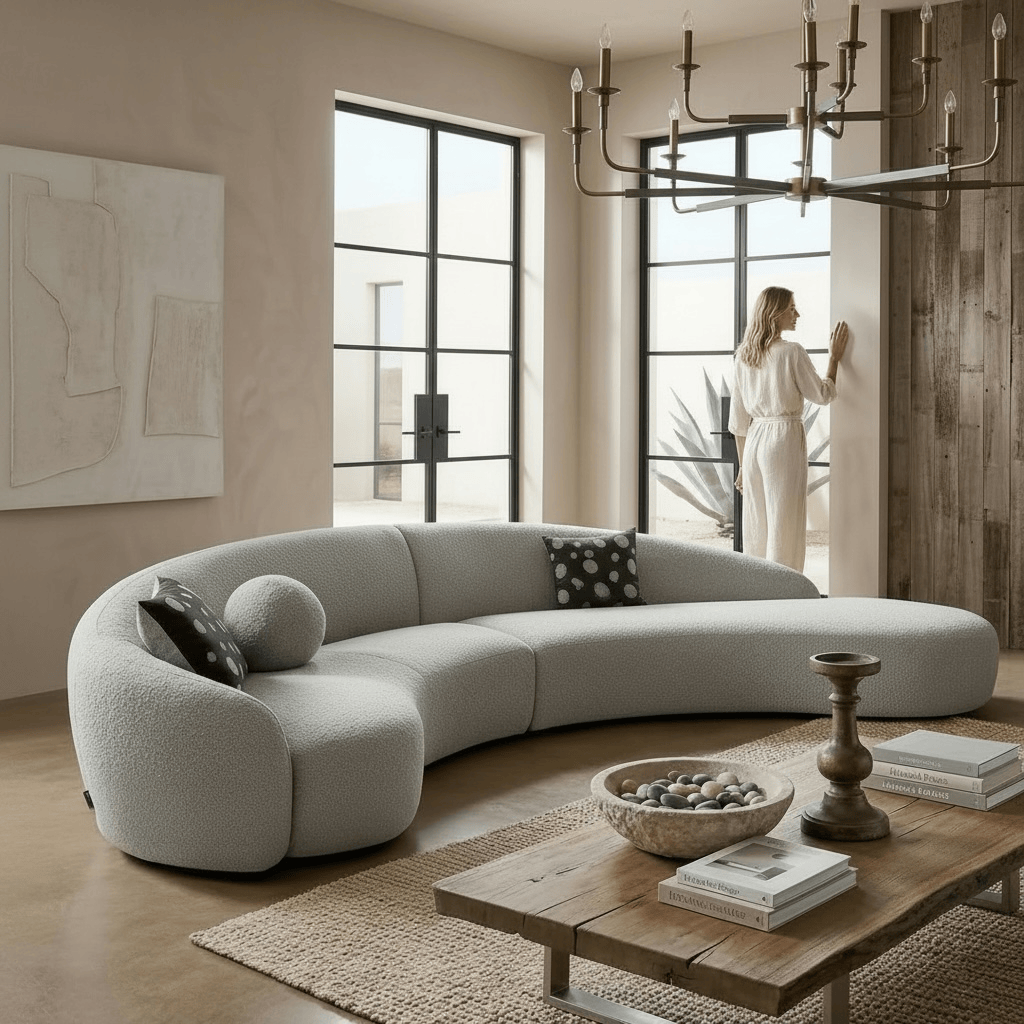 Home Atelier Jones Performance Boucle Curve Sofa