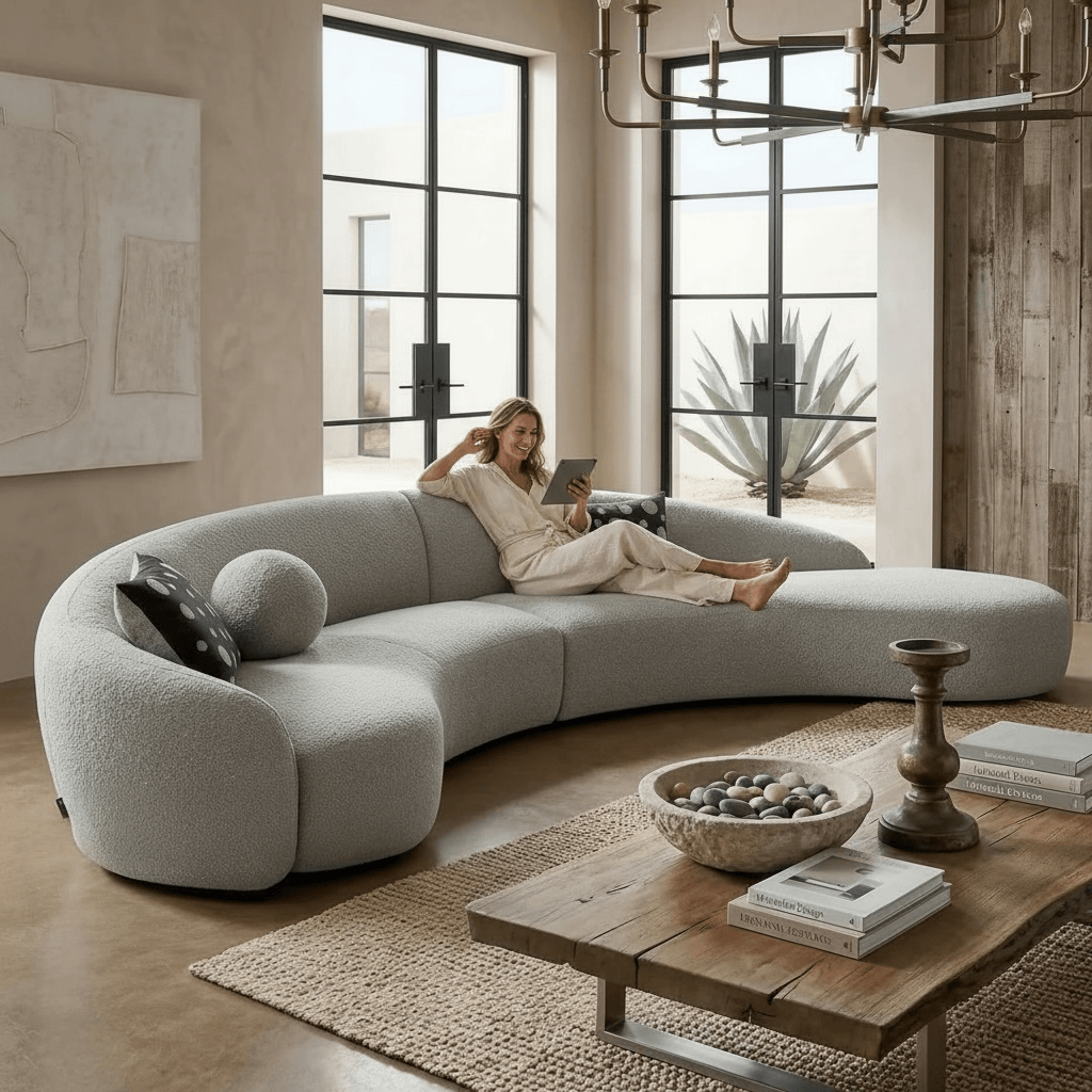 Home Atelier Jones Performance Boucle Curve Sofa