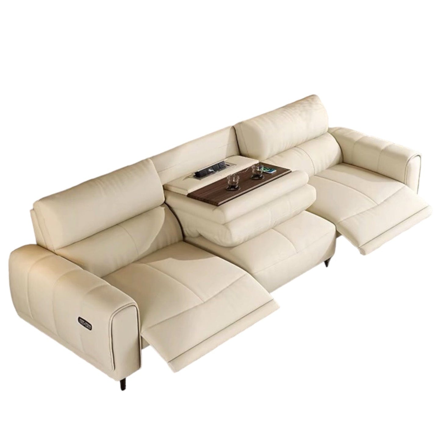 Home Atelier Josh Genuine Cowhide Leather Electric Recliner Sofa