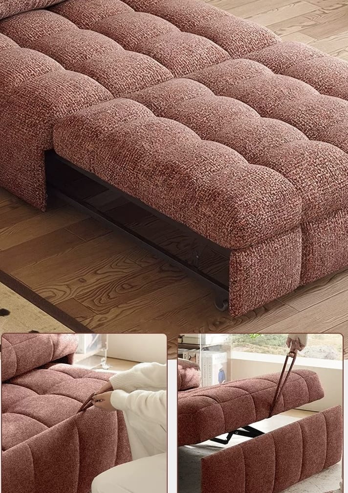 Home Atelier Jovia Scratch Resistant Slidable Backrest Sofa Bed (Copy)
