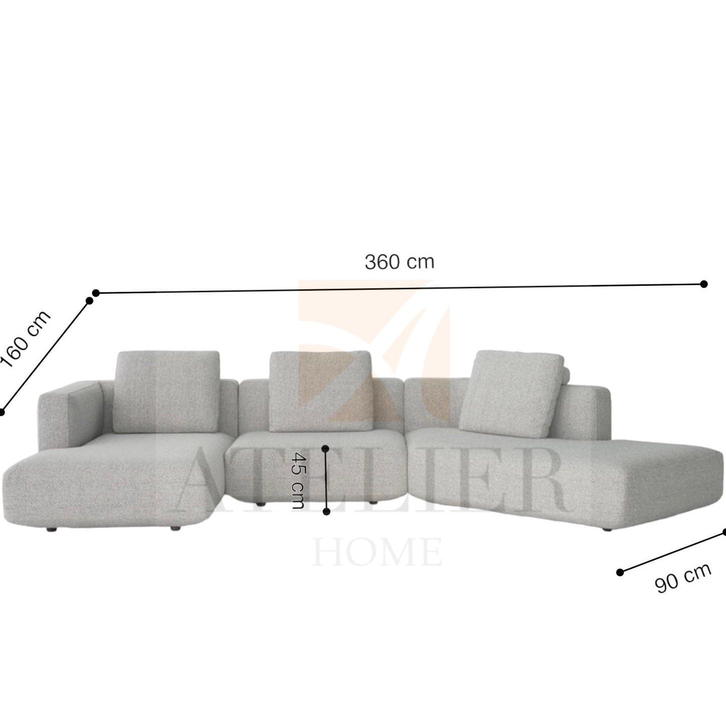 Home Atelier Kai Angular Sectional Sofa