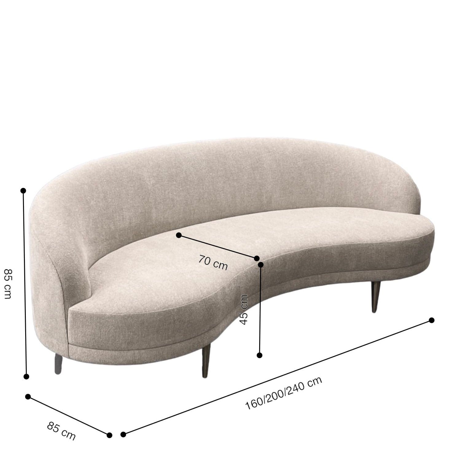 Home Atelier Kanen Scratch Resistant Curve Sofa