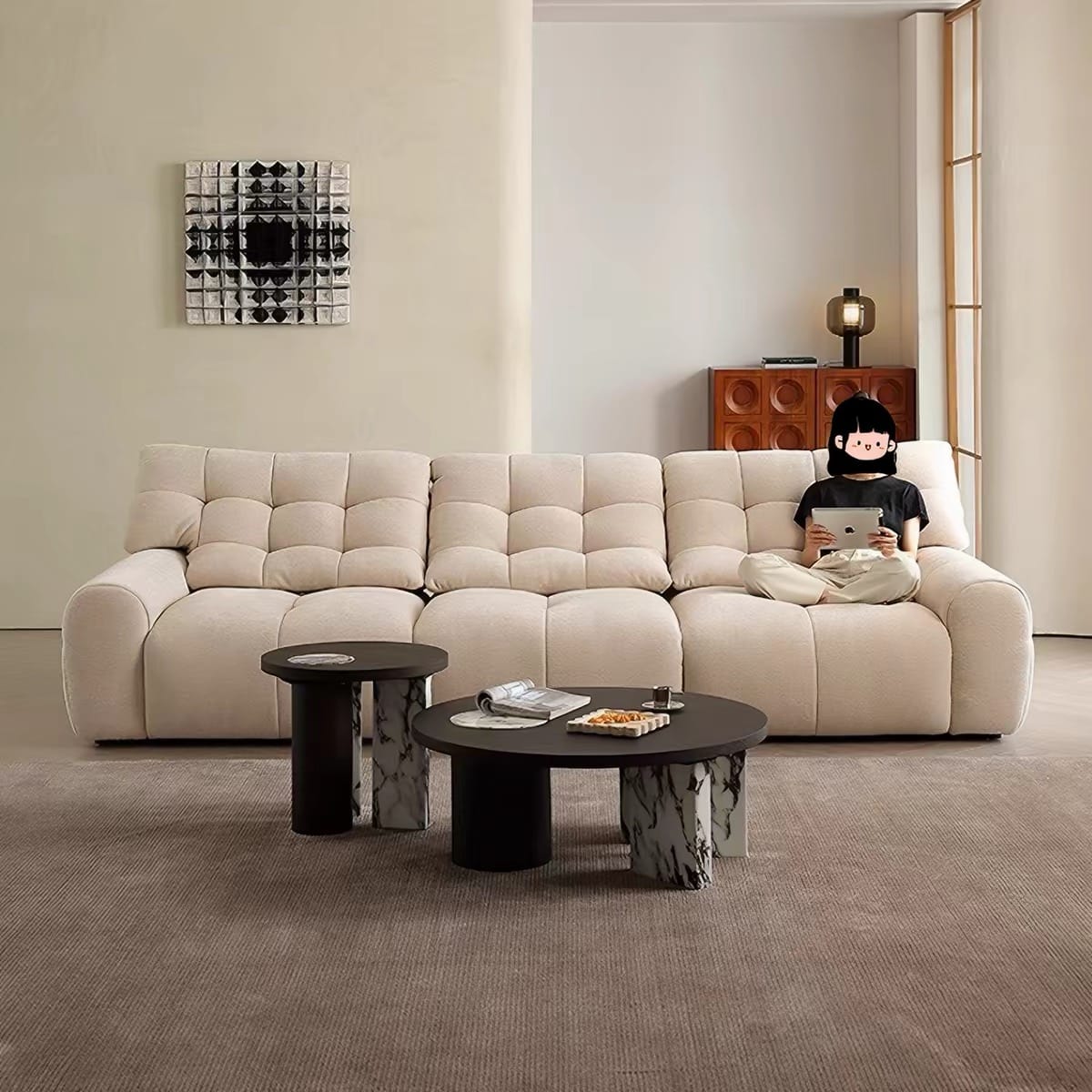 Home Atelier Kasa Scratch Resistant Backrest Slider Sofa (Copy 2)
