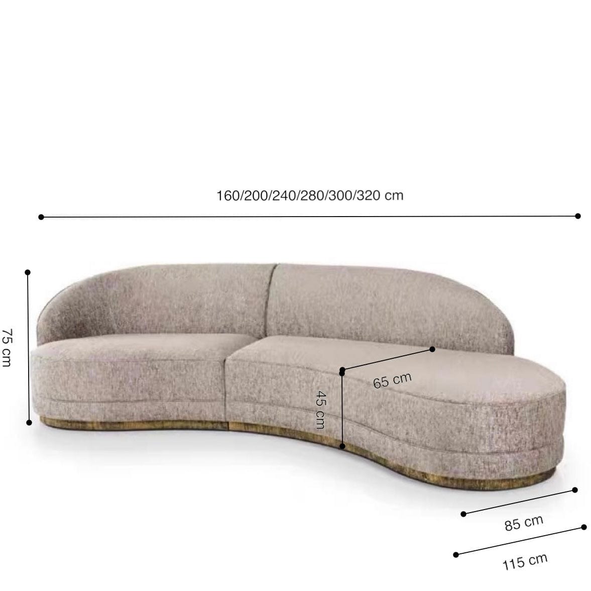 Home Atelier Katrine Scratch Resistant Curve Sofa