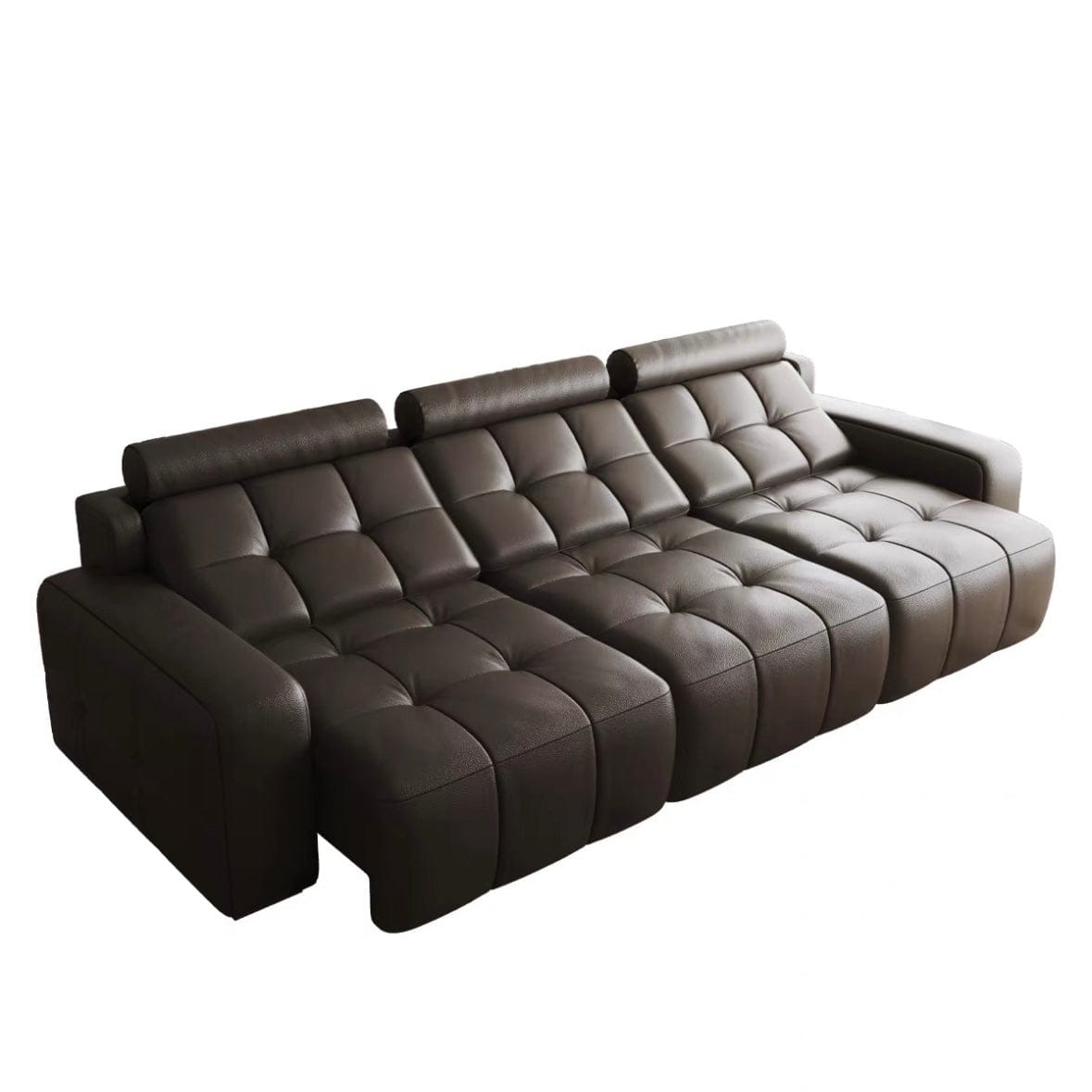 Home Atelier Kaven Genuine Leather Electric Extendable Sofa Bed