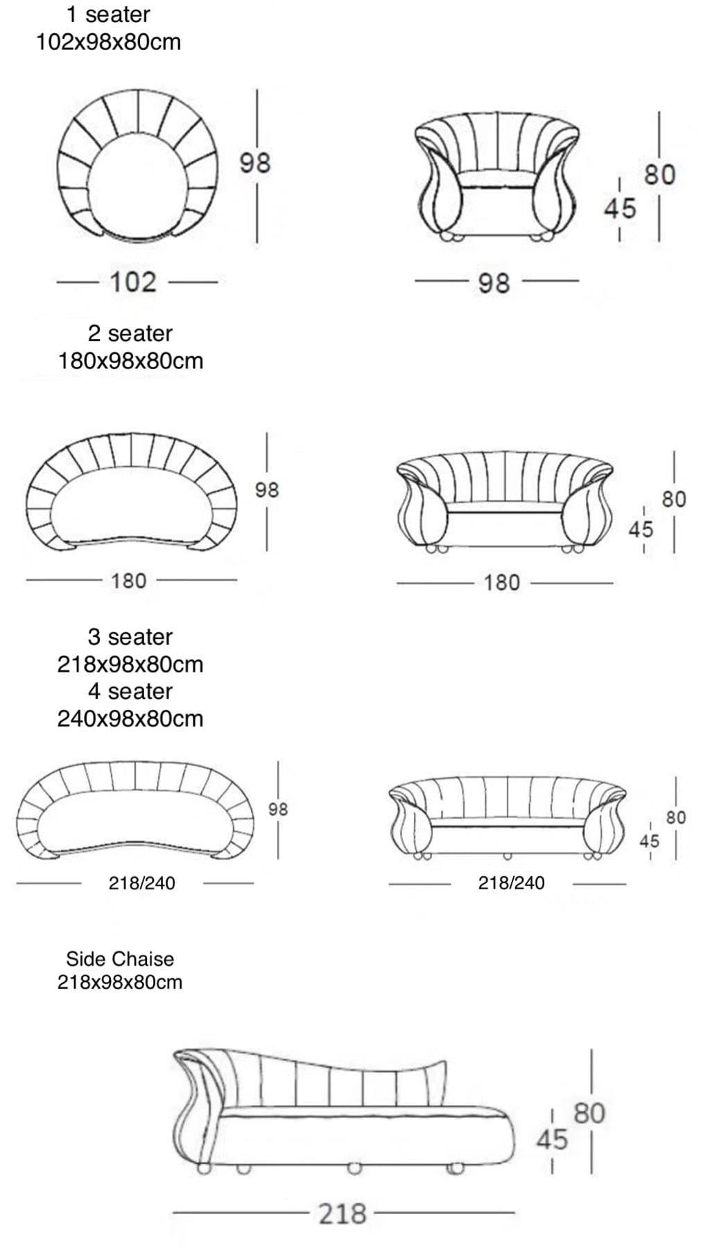 Home Atelier Kegan Curve Sofa