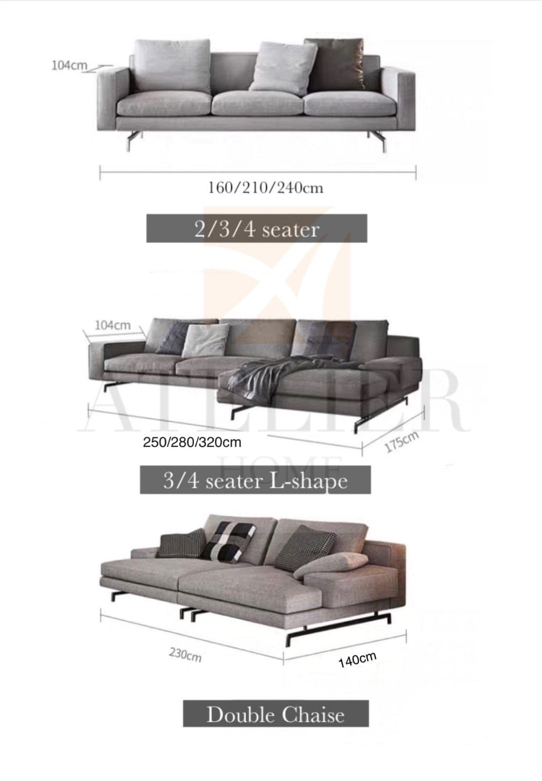 Home Atelier Keith Sectional Sofa