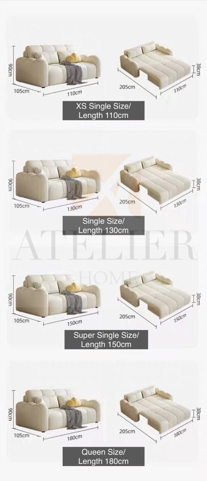 Home Atelier Kia Electric Sofa Bed