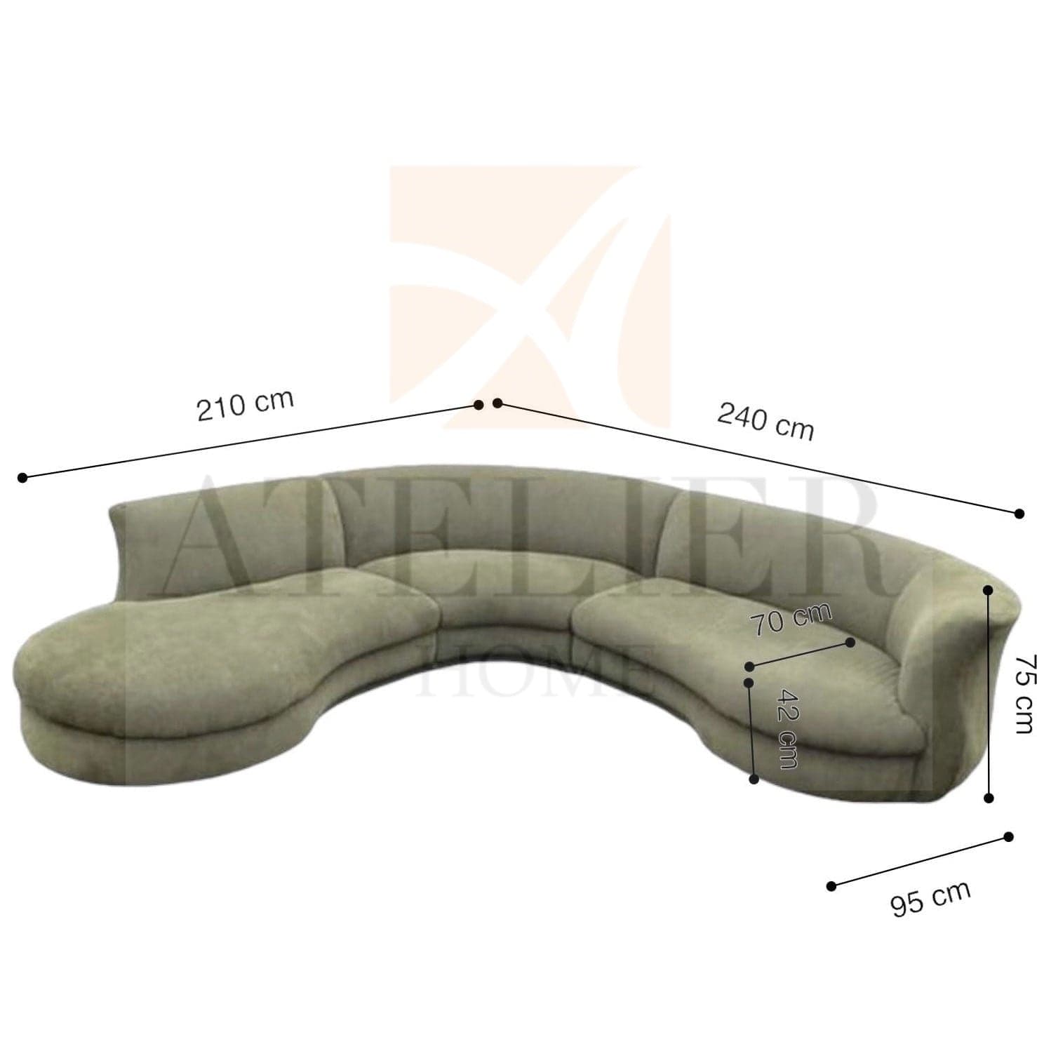 Home Atelier Kiran Curve Sofa
