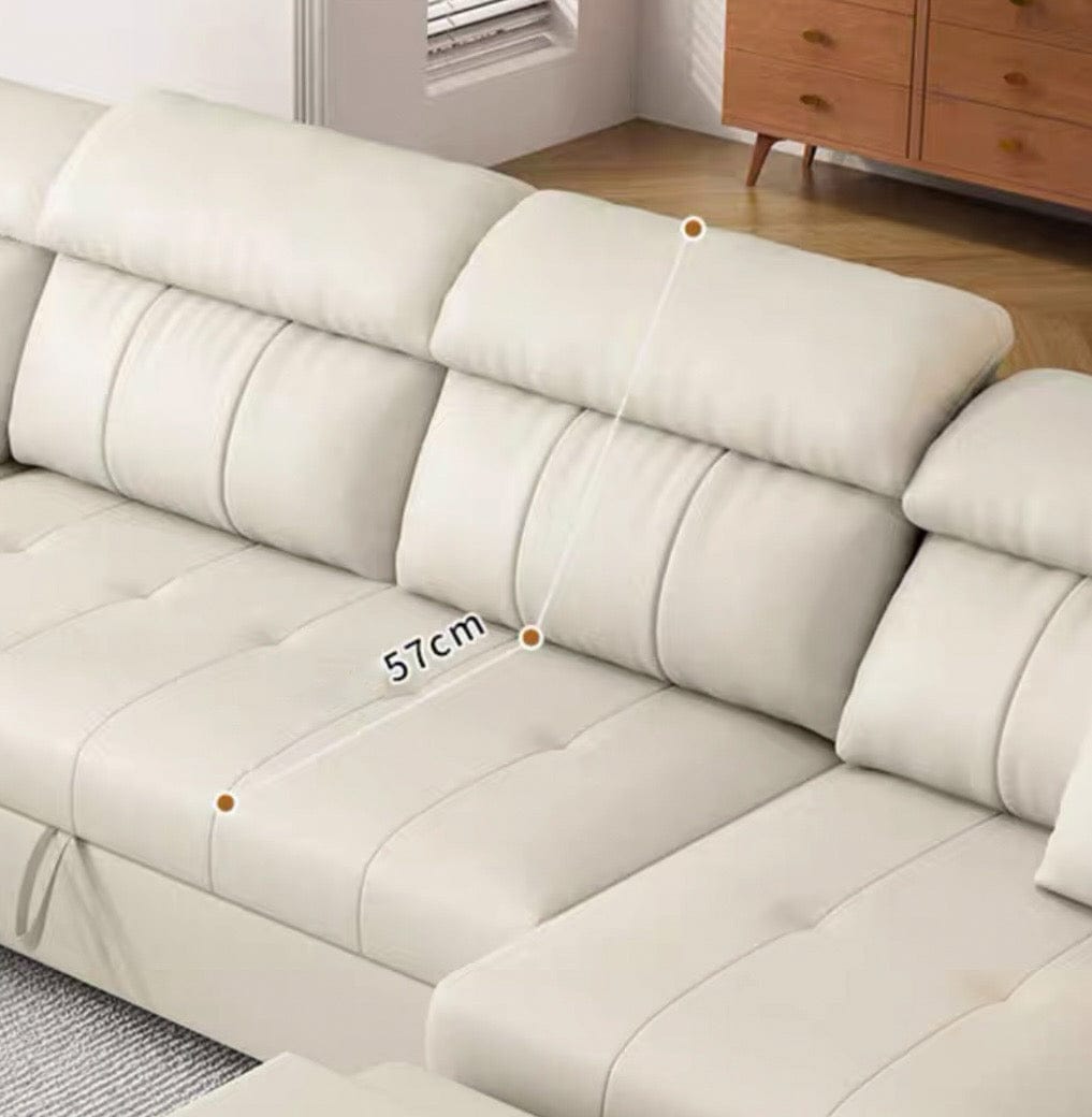 Home Atelier Koma Scratch Resistant Leather Electric Recliner Sofa Bed