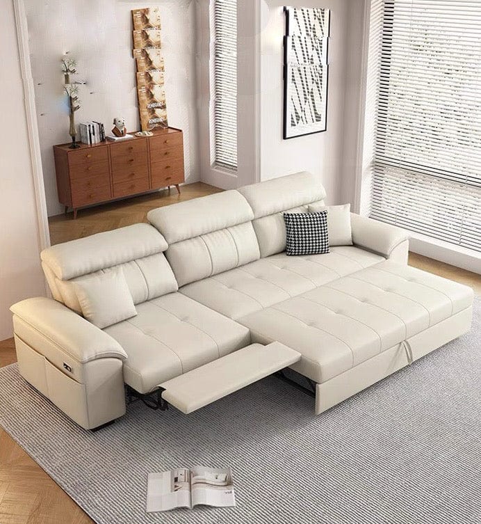 Home Atelier Koma Scratch Resistant Leather Electric Recliner Sofa Bed