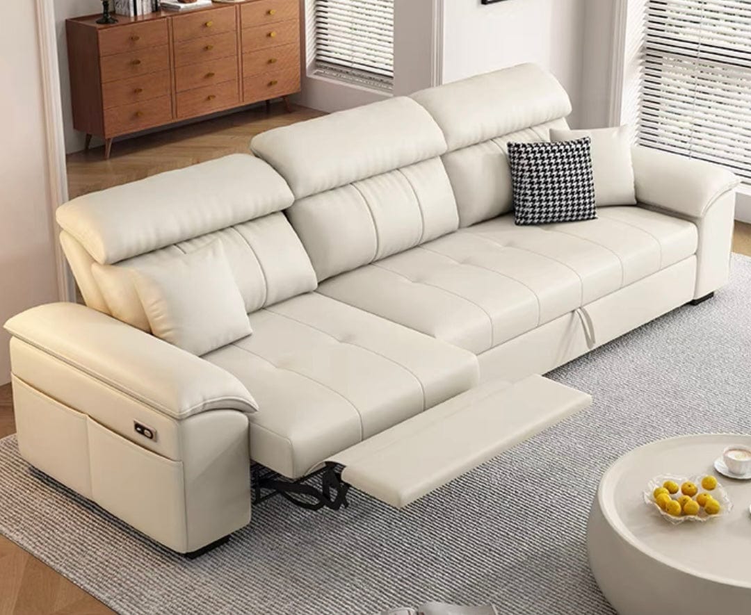 Home Atelier Koma Scratch Resistant Leather Electric Recliner Sofa Bed