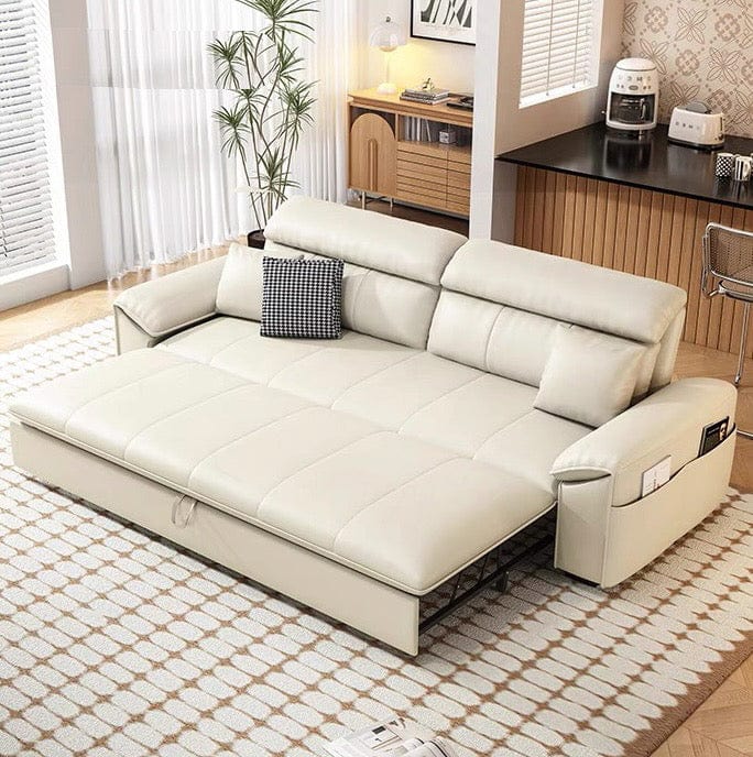 Home Atelier Kraven Scratch Resistant Leather Sofa Bed