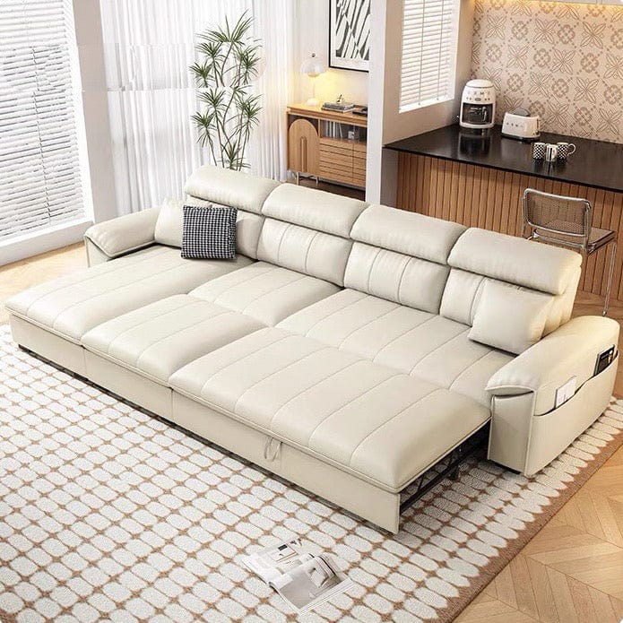 Home Atelier Kraven Scratch Resistant Leather Sofa Bed