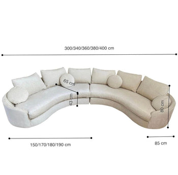 Home Atelier Lance Sectional Curve Sofa