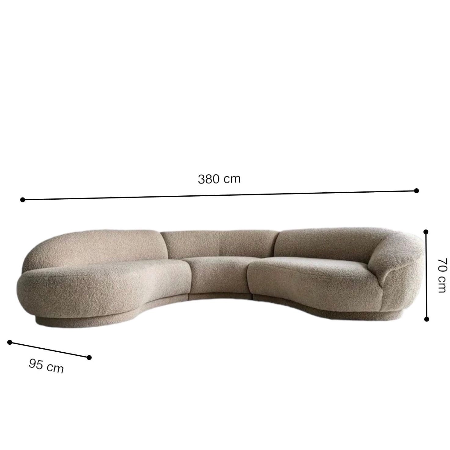 Home Atelier Larisey Sectional Curve Sofa