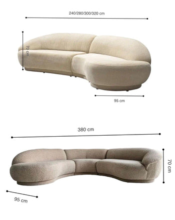 Home Atelier Larisey Sectional Curve Sofa
