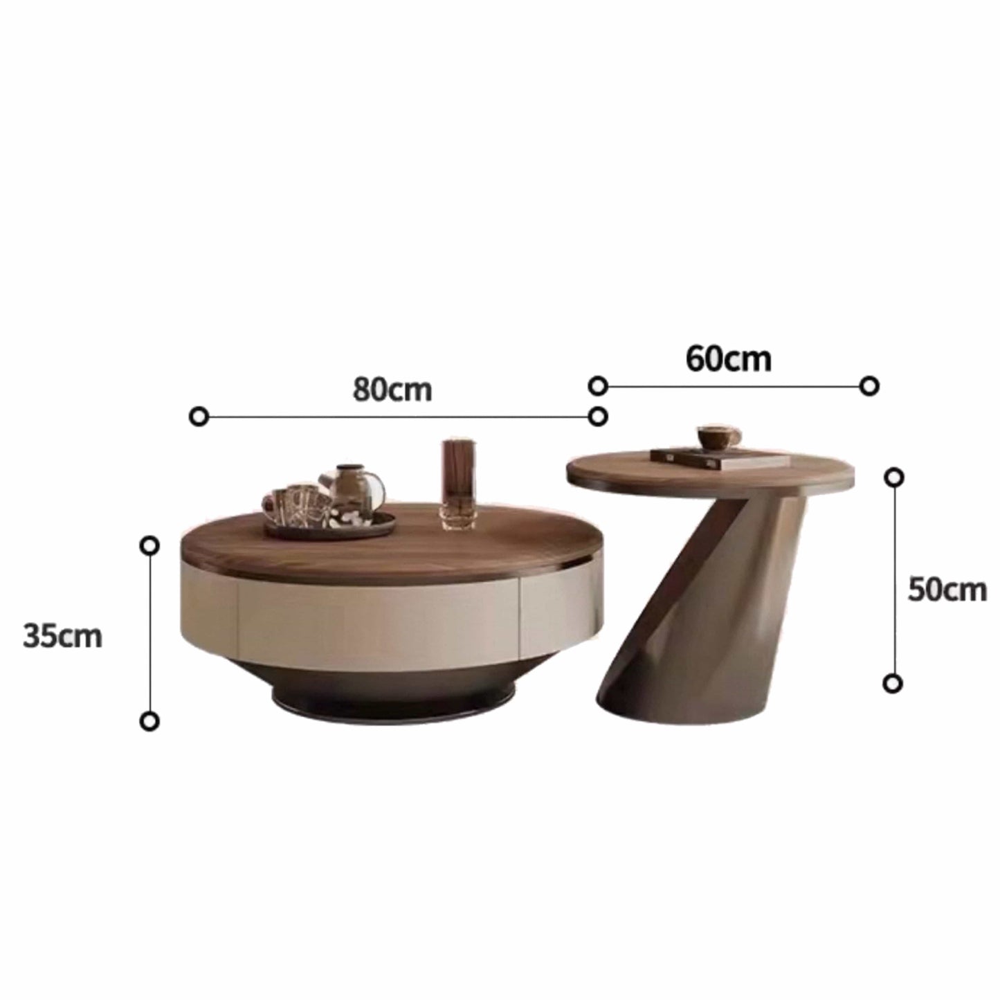 Home Atelier Larry Round Coffee Table Set