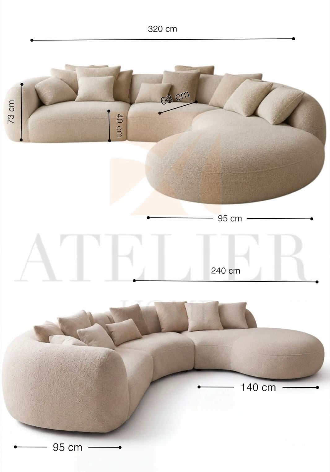 Home Atelier Laura Curve Sofa