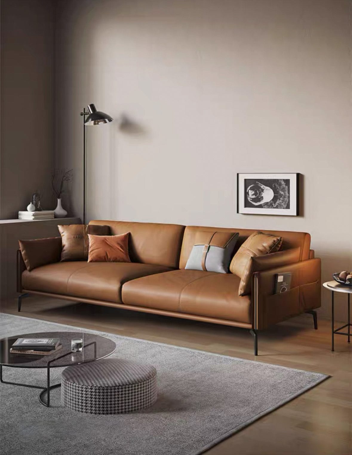 Home Atelier Laurent Genuine Cowhide Leather Sofa