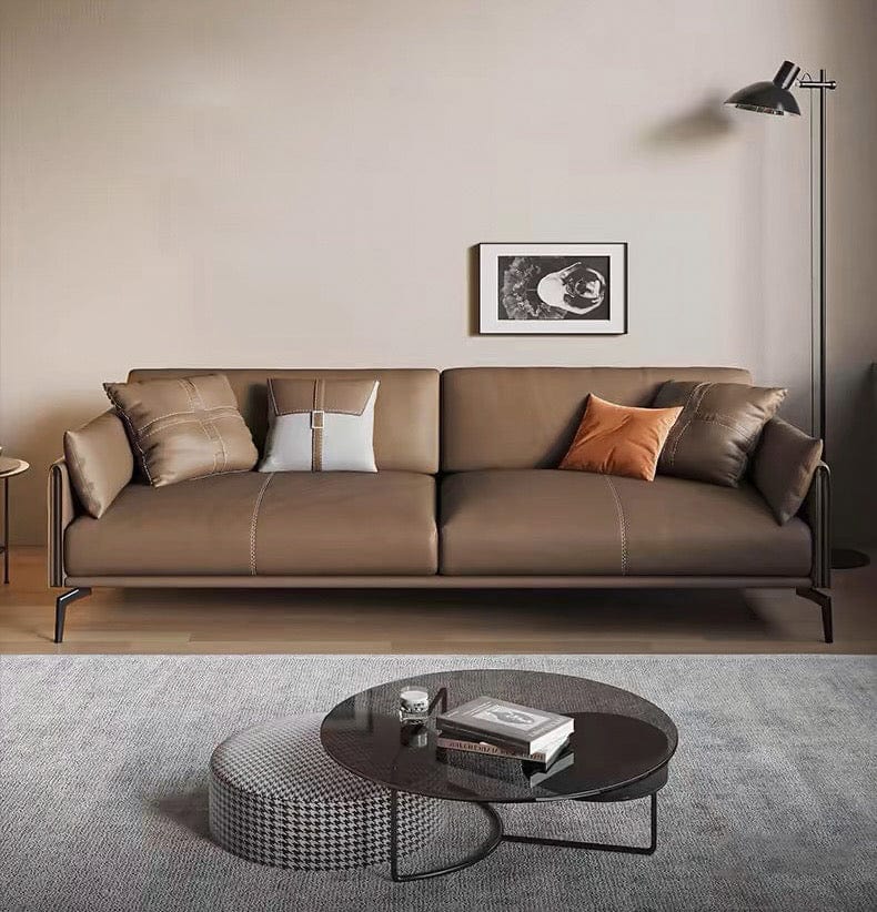 Home Atelier Laurent Genuine Cowhide Leather Sofa