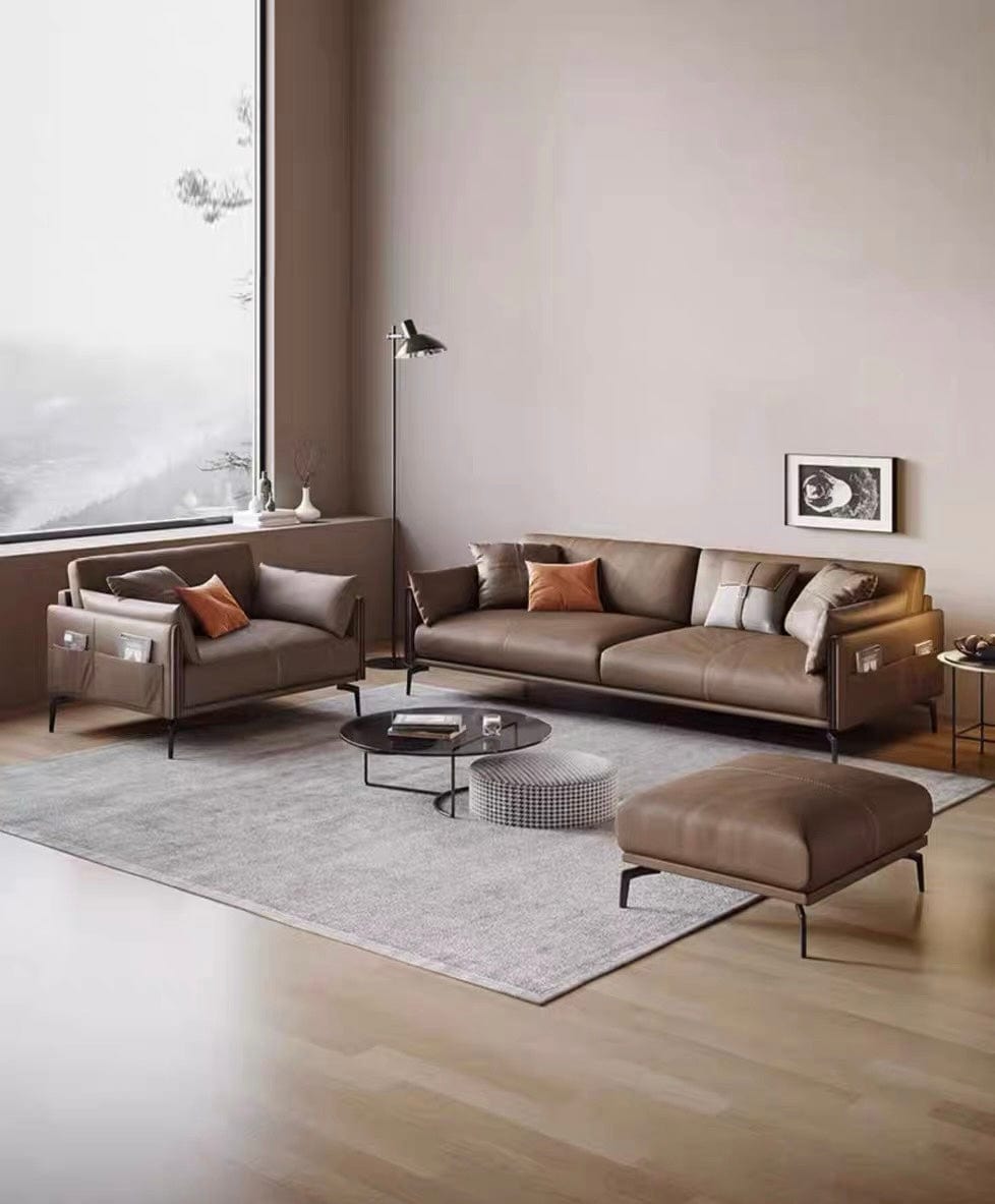 Home Atelier Laurent Genuine Cowhide Leather Sofa