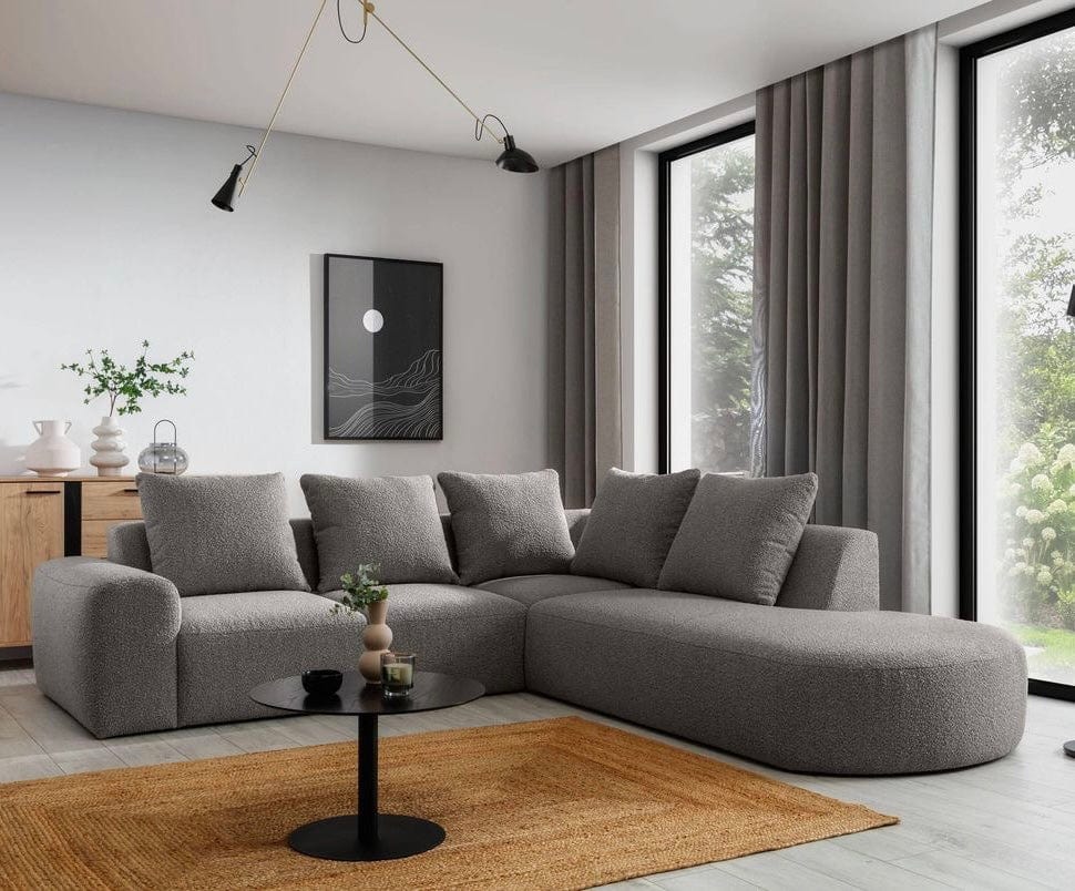 Home Atelier Laurent Scratch Resistant Sectional Sofa with Channel Tuftings