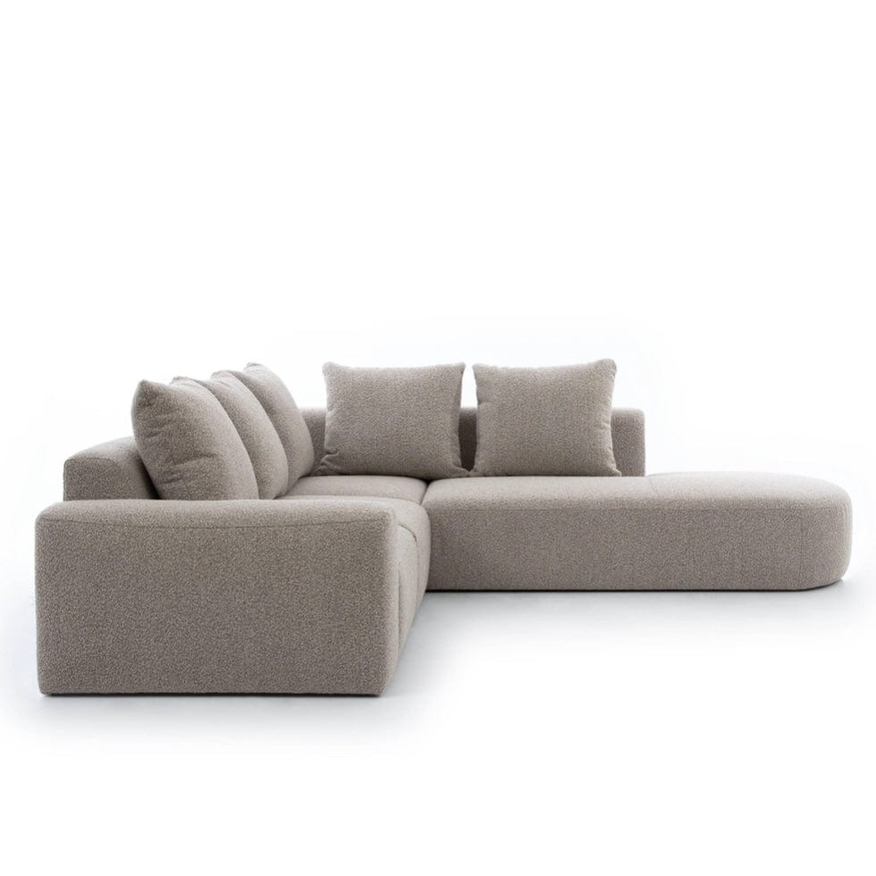 Home Atelier Laurent Scratch Resistant Sectional Sofa with Channel Tuftings