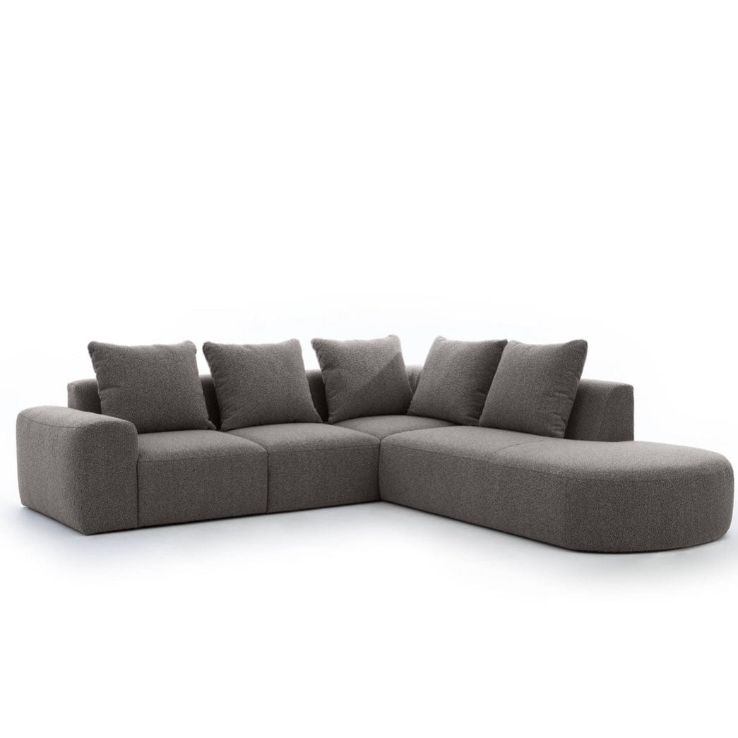 Home Atelier Laurent Scratch Resistant Sectional Sofa with Channel Tuftings