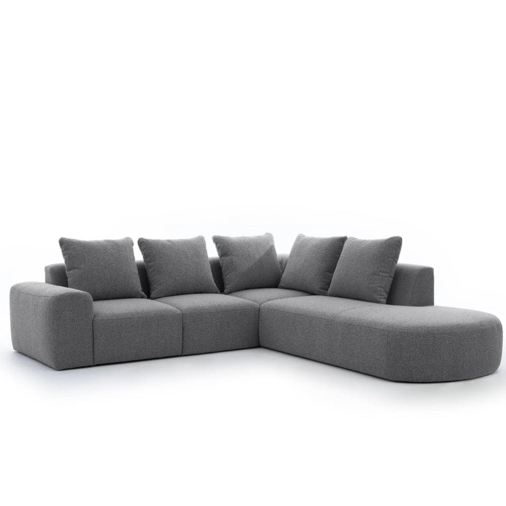 Home Atelier Laurent Scratch Resistant Sectional Sofa with Channel Tuftings