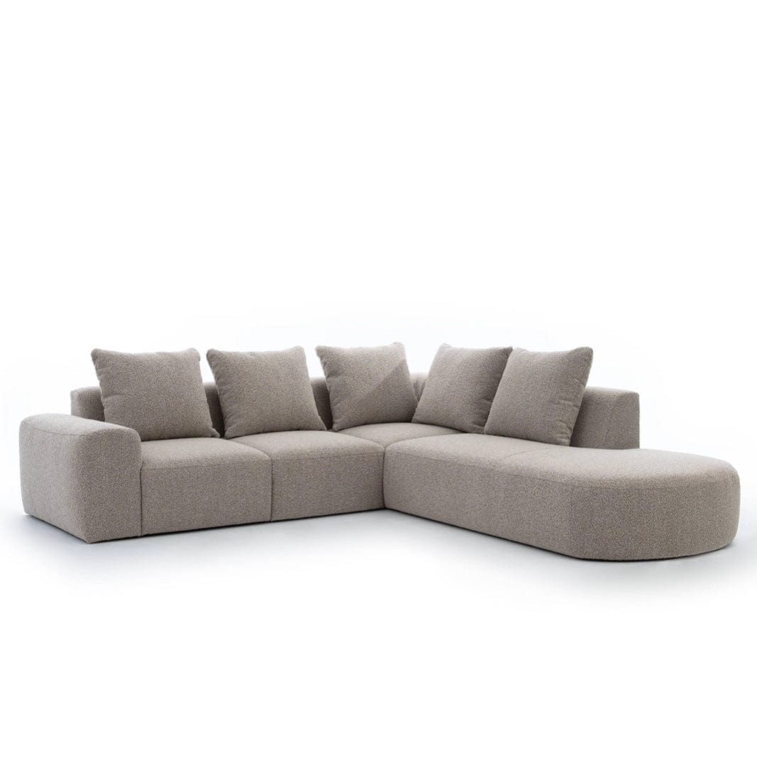 Home Atelier Laurent Scratch Resistant Sectional Sofa with Channel Tuftings