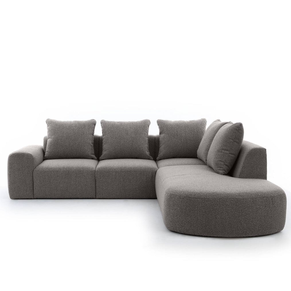 Home Atelier Laurent Scratch Resistant Sectional Sofa with Channel Tuftings