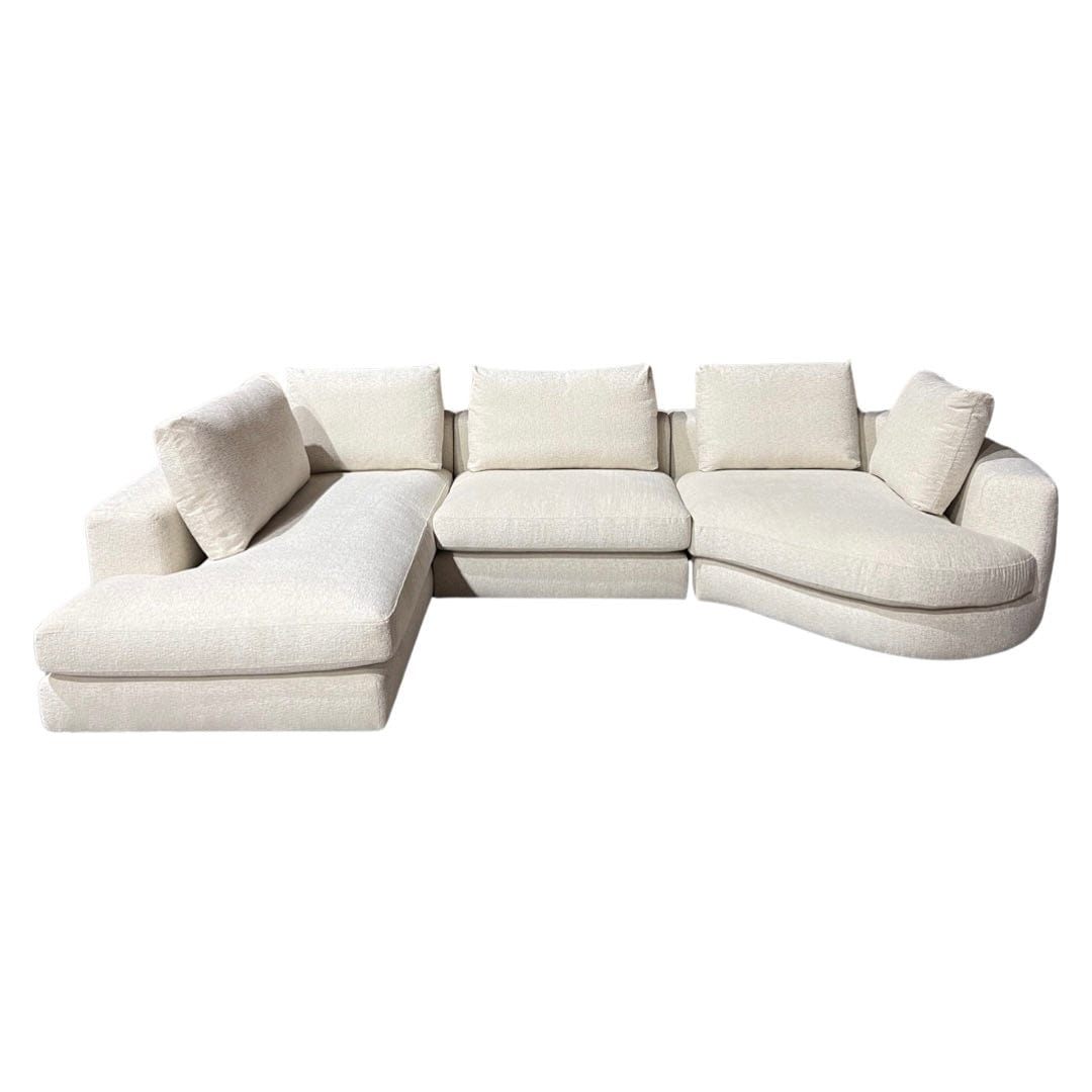 Home Atelier Lawrence Designer Sectional Round Chaise Sofa