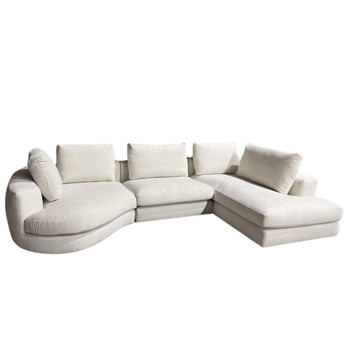 Home Atelier Lawrence Designer Sectional Round Chaise Sofa