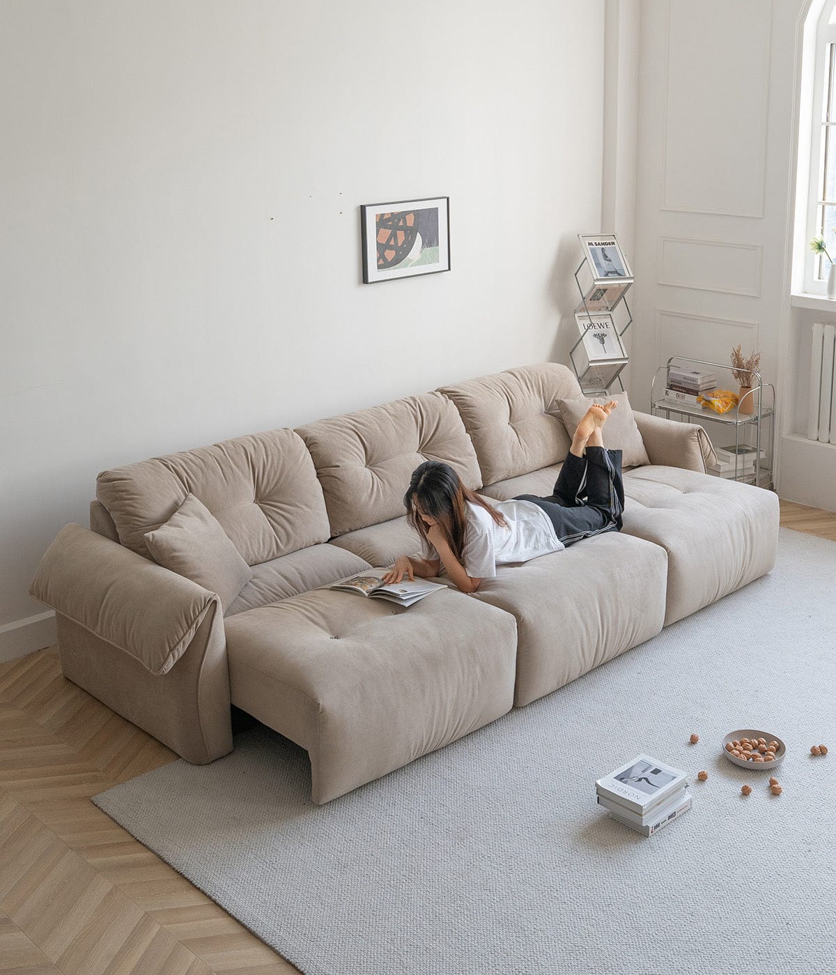 Home Atelier Leanne Scratch Resistant Electric Sofa Bed