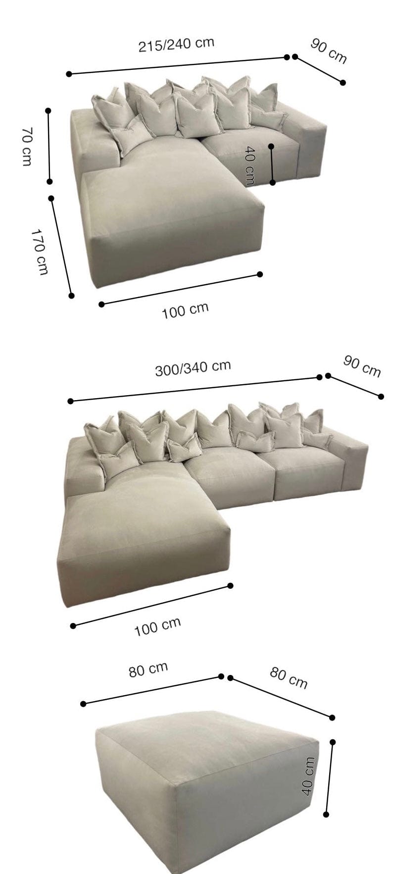 Home Atelier Leedon Scratch Resistant Sectional Sofa