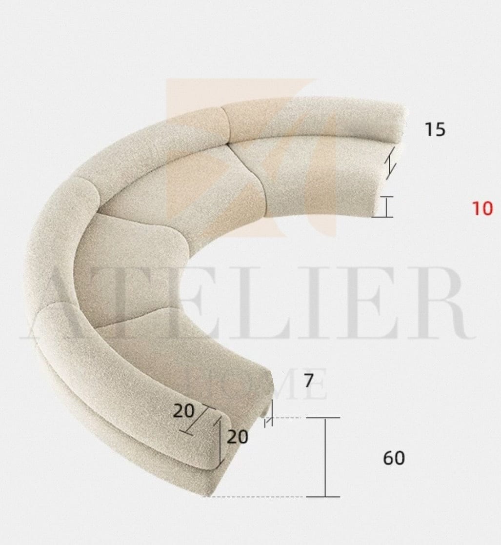 Home Atelier Leia Customise Curve Bay Window Sofa